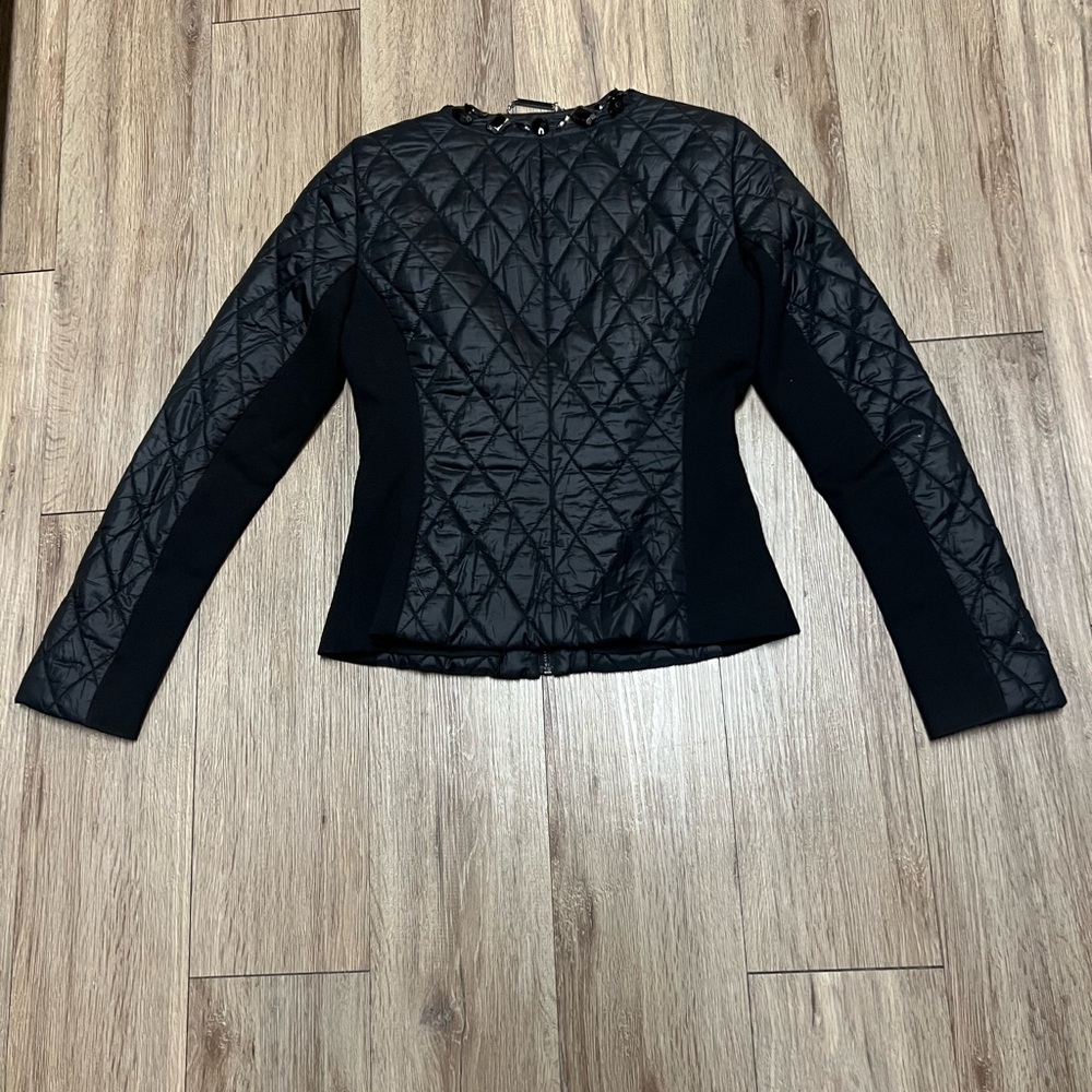 Elegant Black Quilted Women's Jacket - Picture 2 of 5